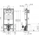 Инсталляция для унитаза AlcaPlast Sadromodul AM101/1120E Инсталляция для унитаза AlcaPlast Sadromodul AM101/1120E